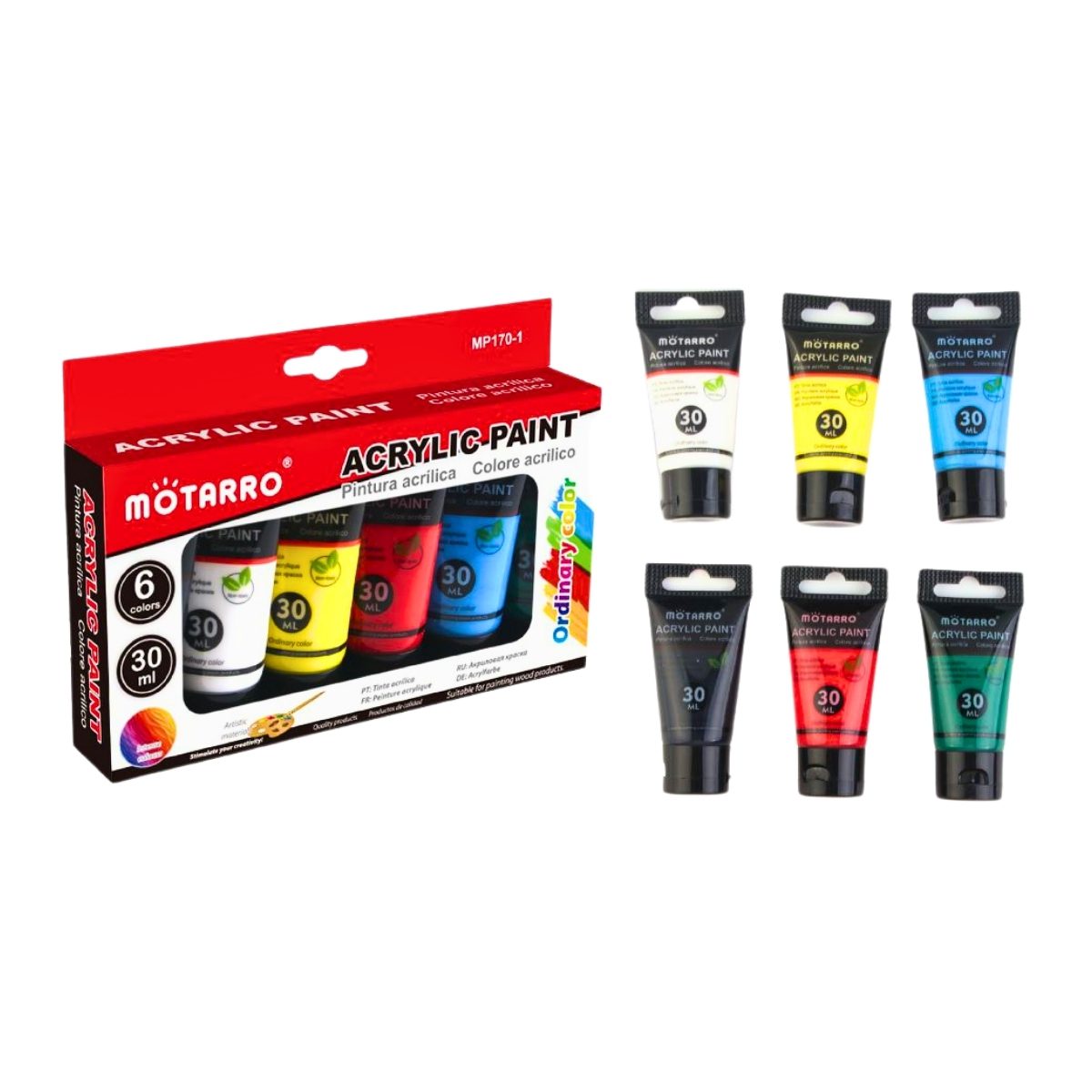 Set Pinturas Acrílicas 6×30 ml Motarro