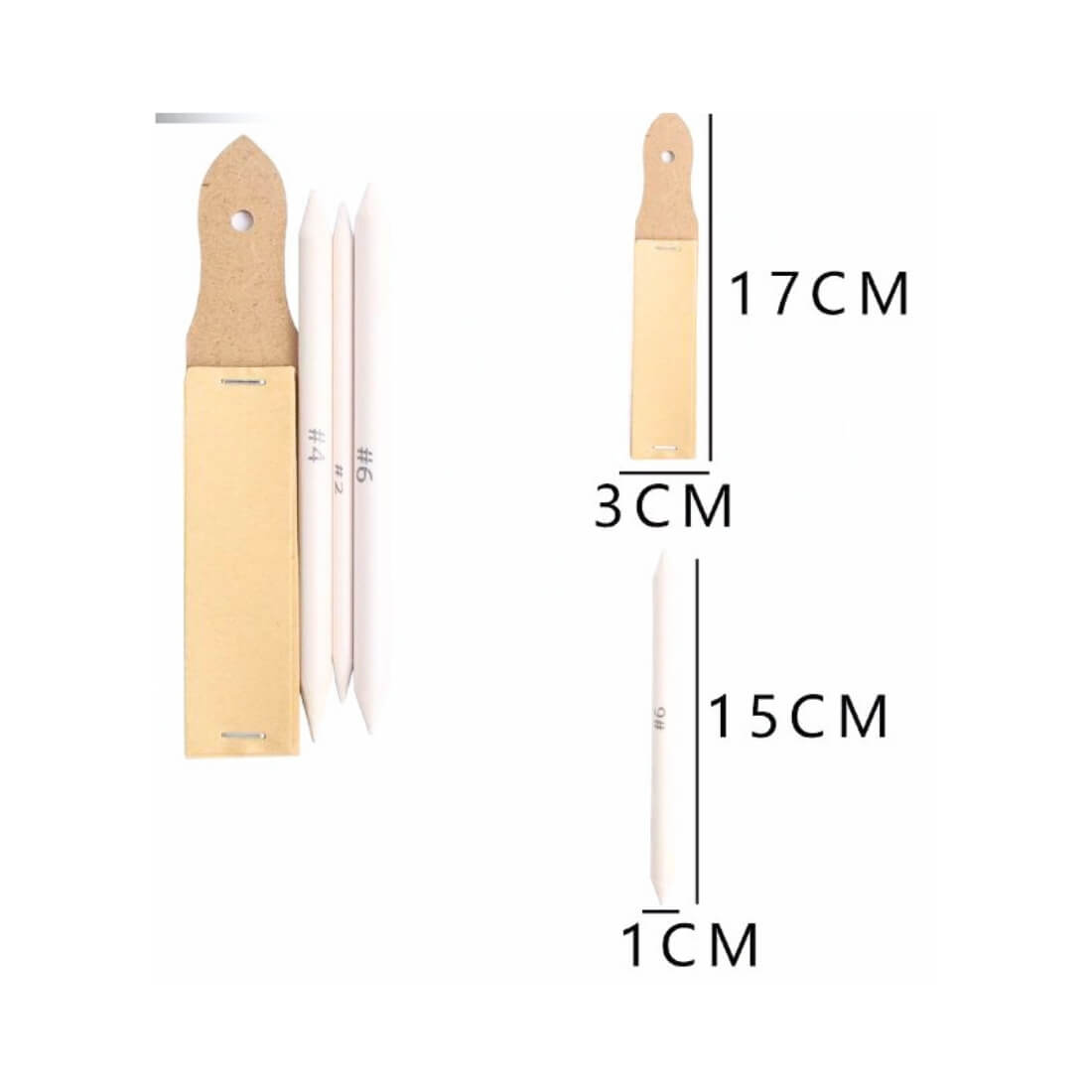 Set de Difuminos y Lija – 4 Piezas para Sombreado y Grafito - Imagen 2