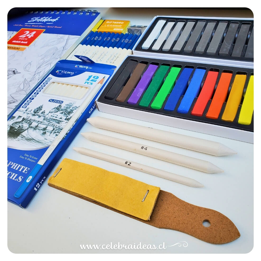 Set de Difuminos y Lija – 4 Piezas para Sombreado y Grafito - Imagen 5