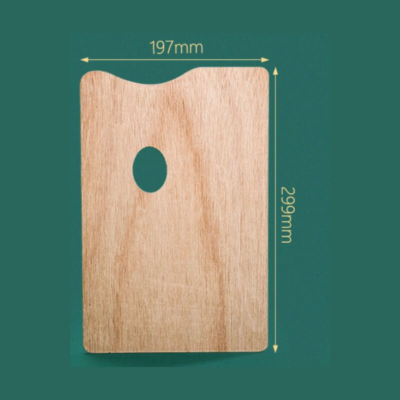 Paleta de Madera para mezclar Rectangular 30x20cm. - Imagen 2