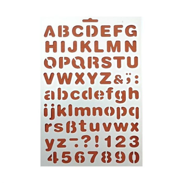 Plantilla de Letras y Números 31x21cm - Plantilla Stencil