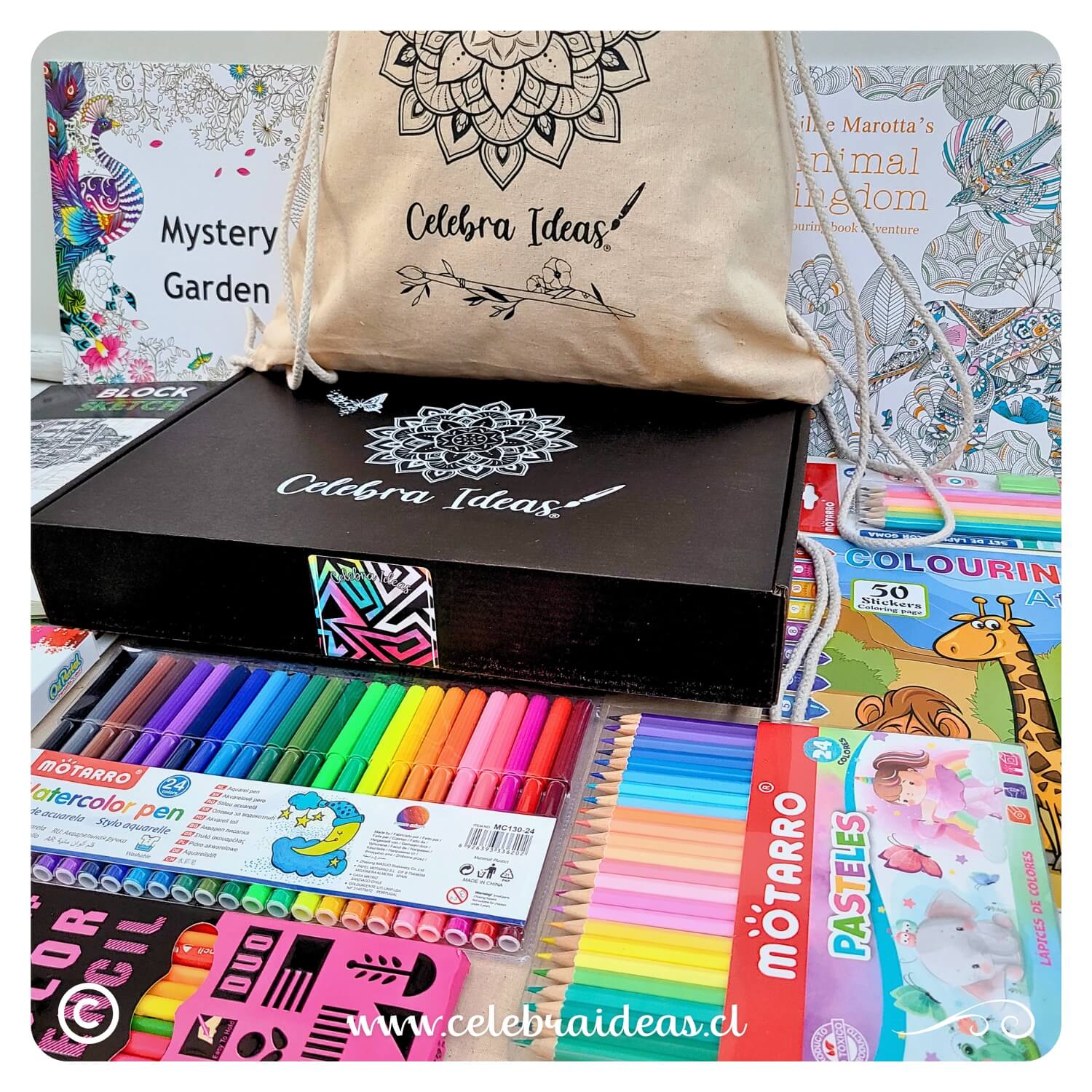 Set kit de Arte de Dibujo y Para Colorear full lápices 100 PCS - Imagen 11