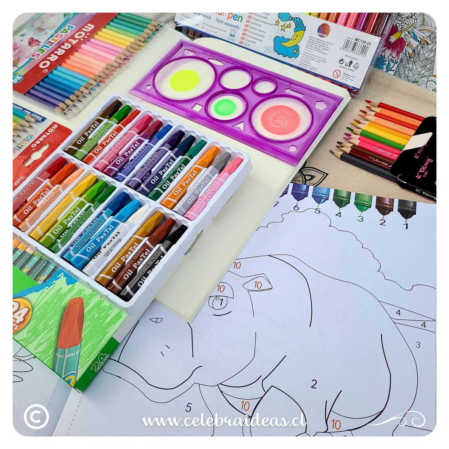 Set kit de Arte de Dibujo y Para Colorear full lápices 100 PCS - Imagen 13