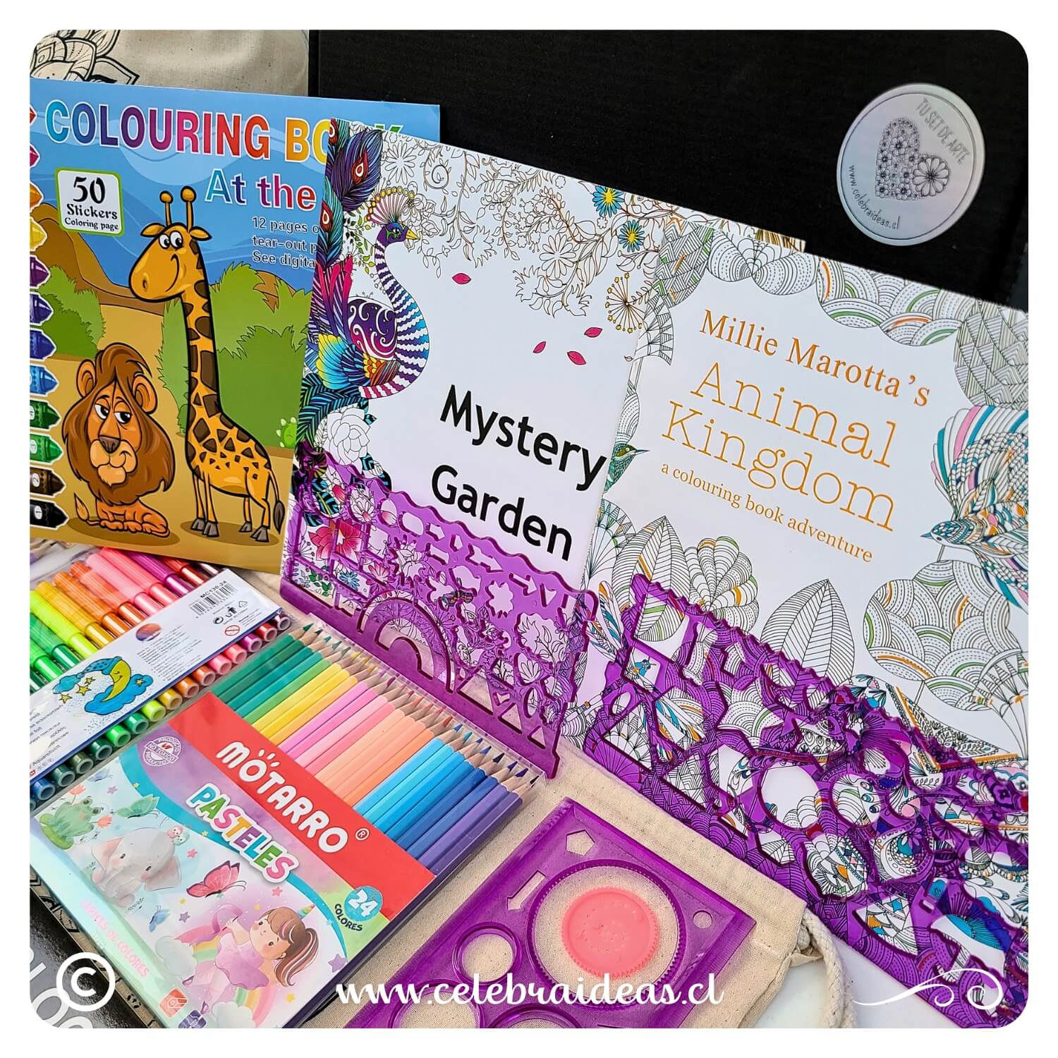 Set kit de Arte de Dibujo y Para Colorear full lápices 100 PCS - Imagen 6