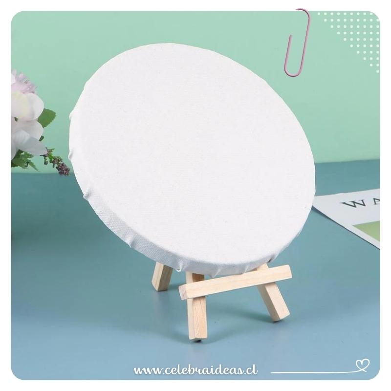 Bastidor redondo con lienzo de algodón 30 cm. - Imagen 4