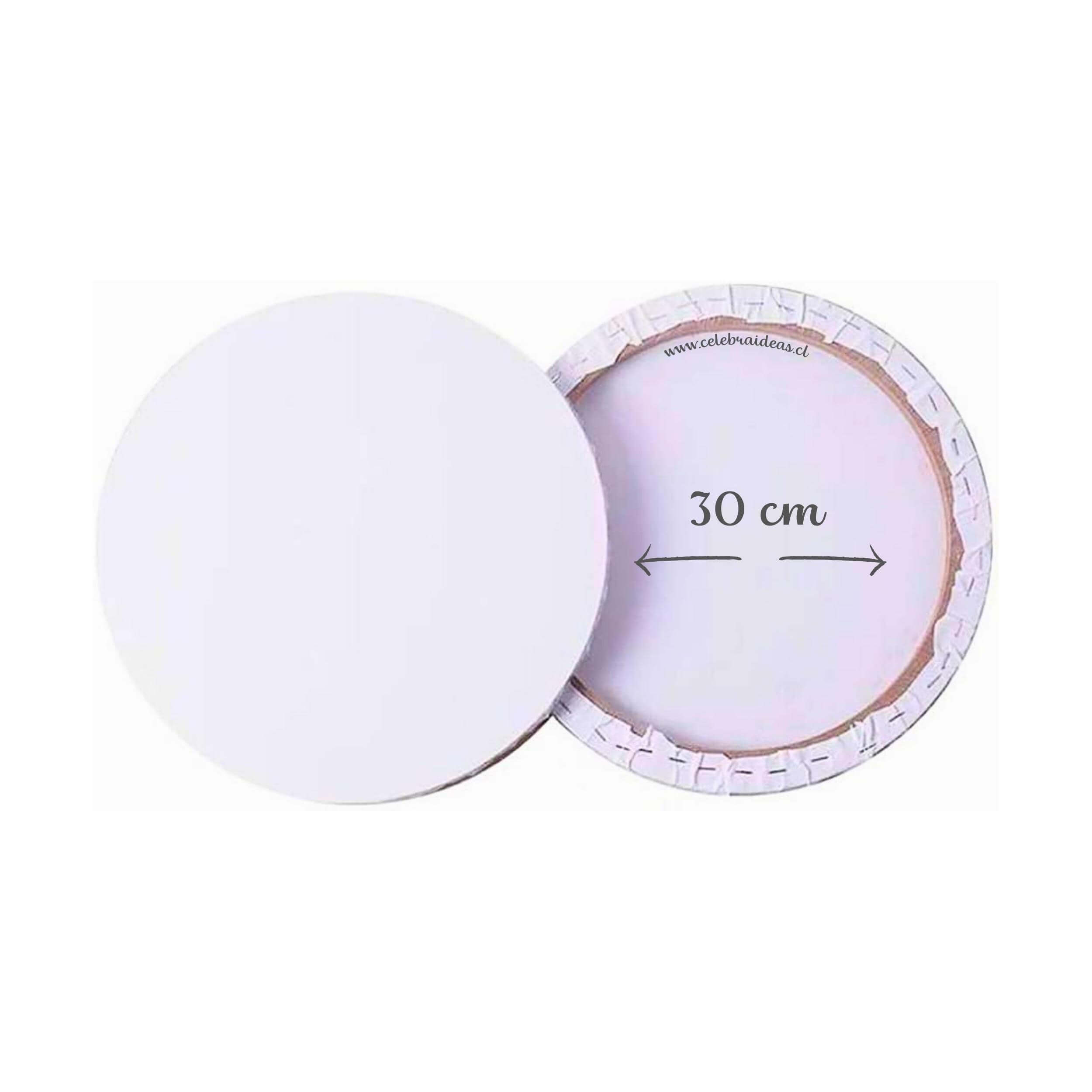 Bastidor redondo con lienzo de algodón 30 cm.