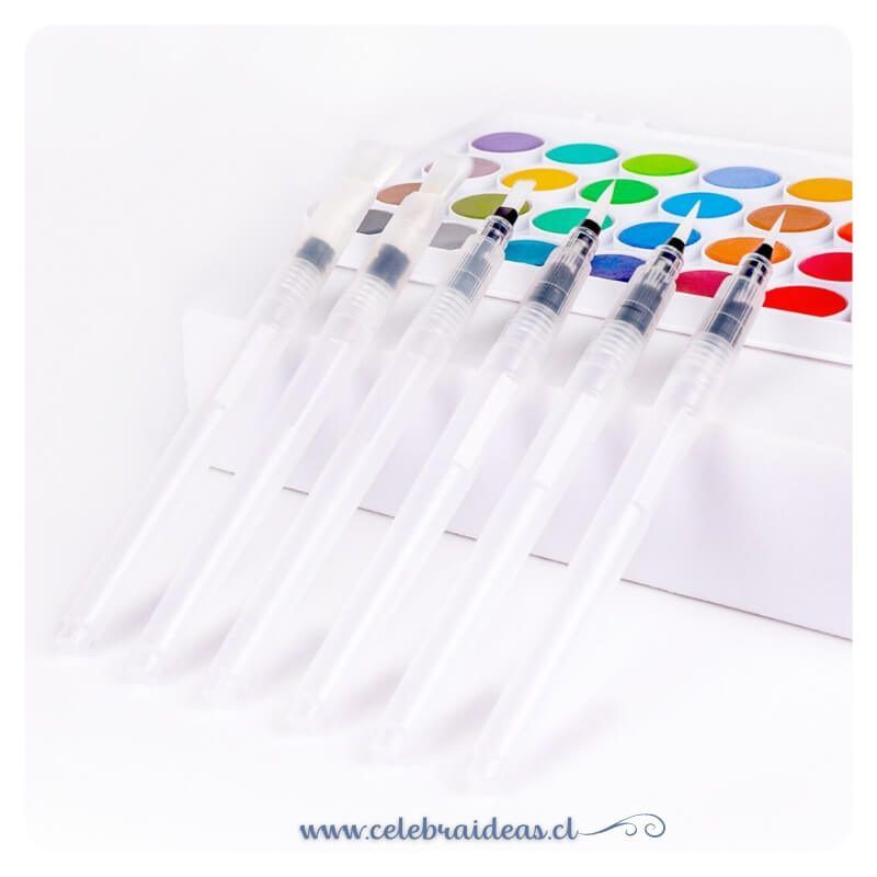 Pincel Recargable Agua Para Acuarela Aqua Brush 6 PCS. - Imagen 6