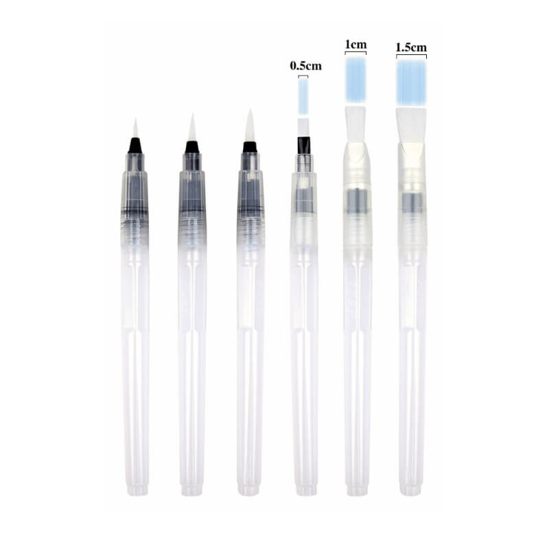 Pincel Recargable Agua Para Acuarela Aqua Brush 6 PCS.