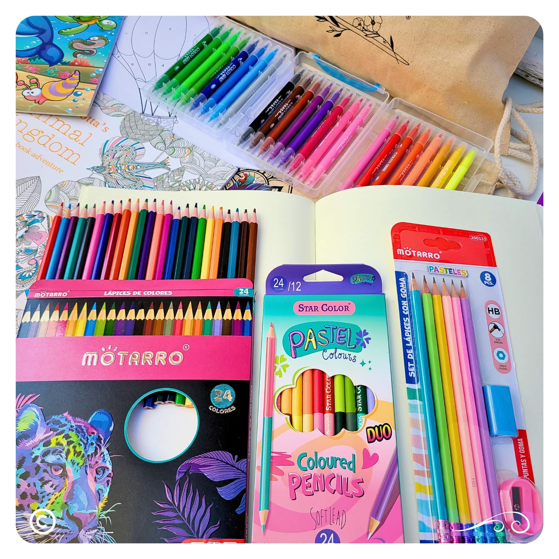 Set de arte dibujo para pintar y Colorear con mandalas 76 Piezas - Imagen 5