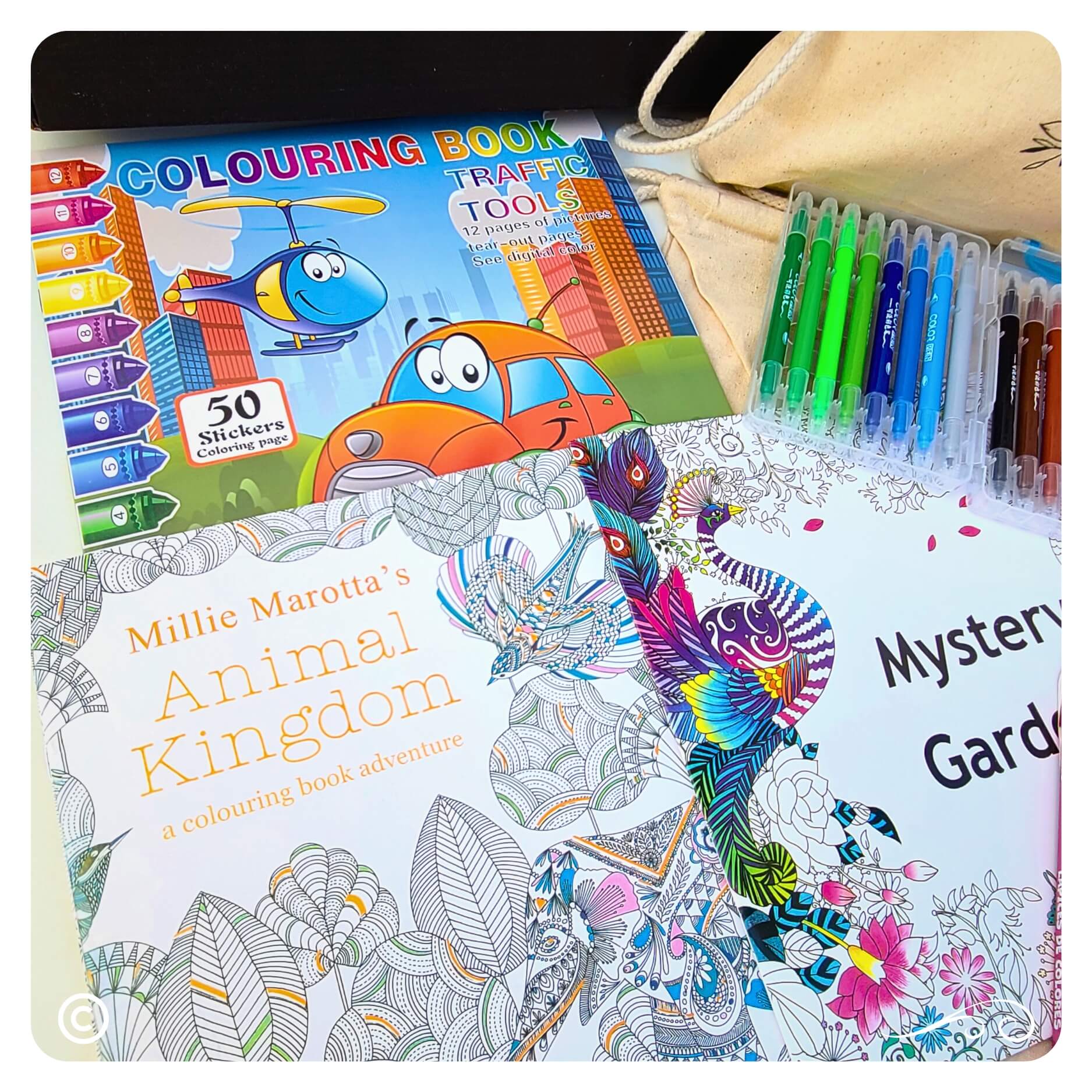 Set de arte dibujo para pintar y Colorear con mandalas 76 Piezas - Imagen 8