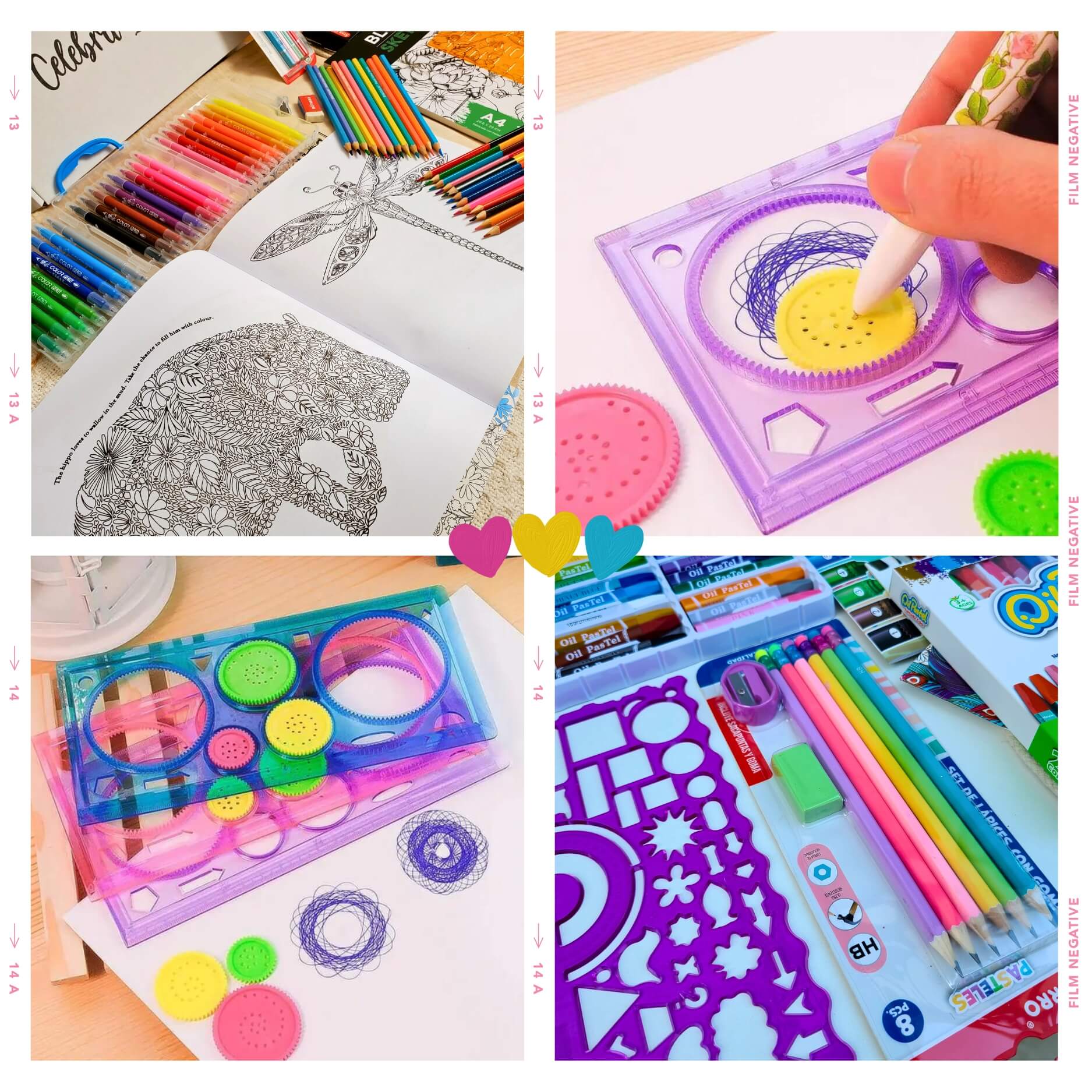 Set de arte dibujo para pintar y Colorear con mandalas 76 Piezas - Imagen 10