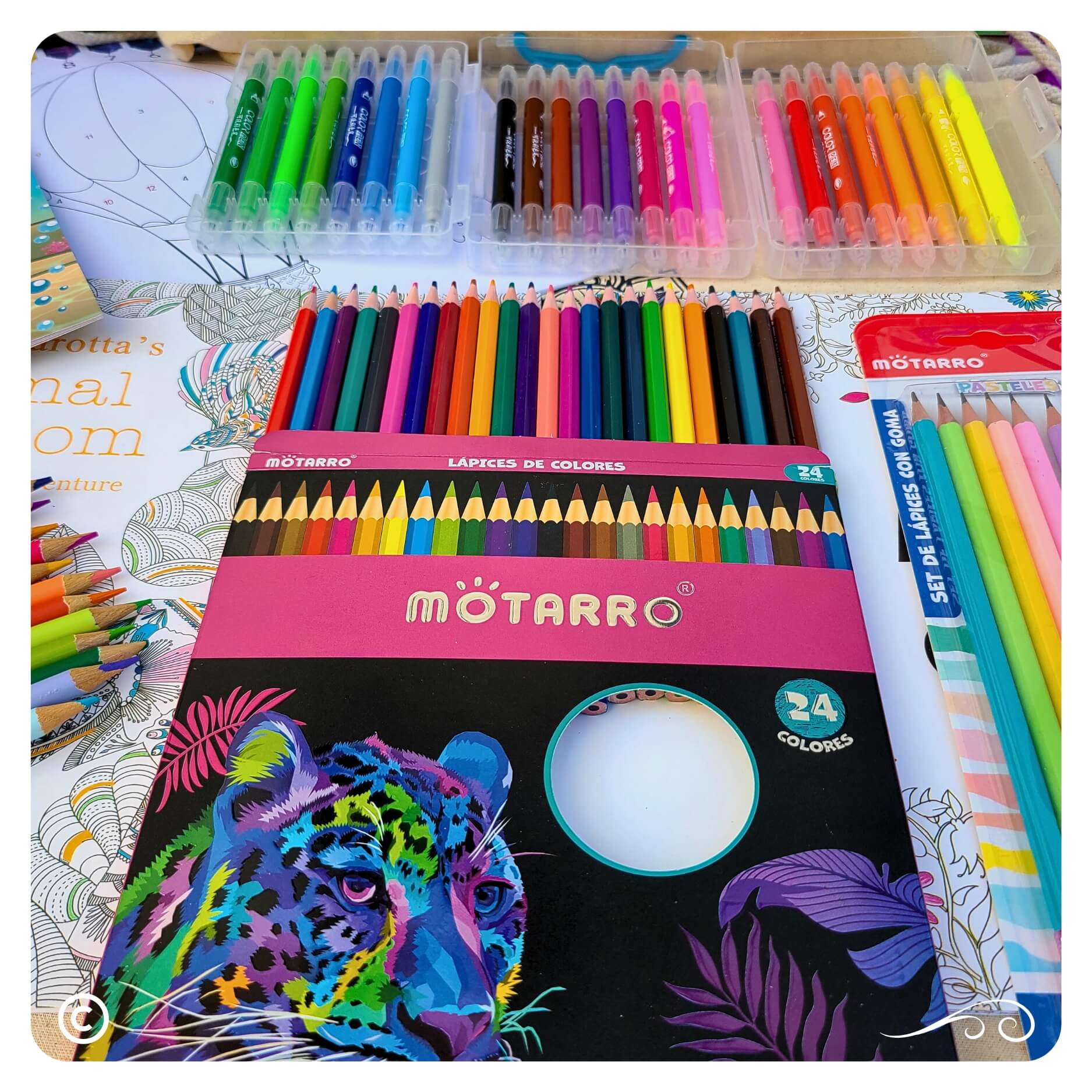 Set de arte dibujo para pintar y Colorear con mandalas 76 Piezas - Imagen 6