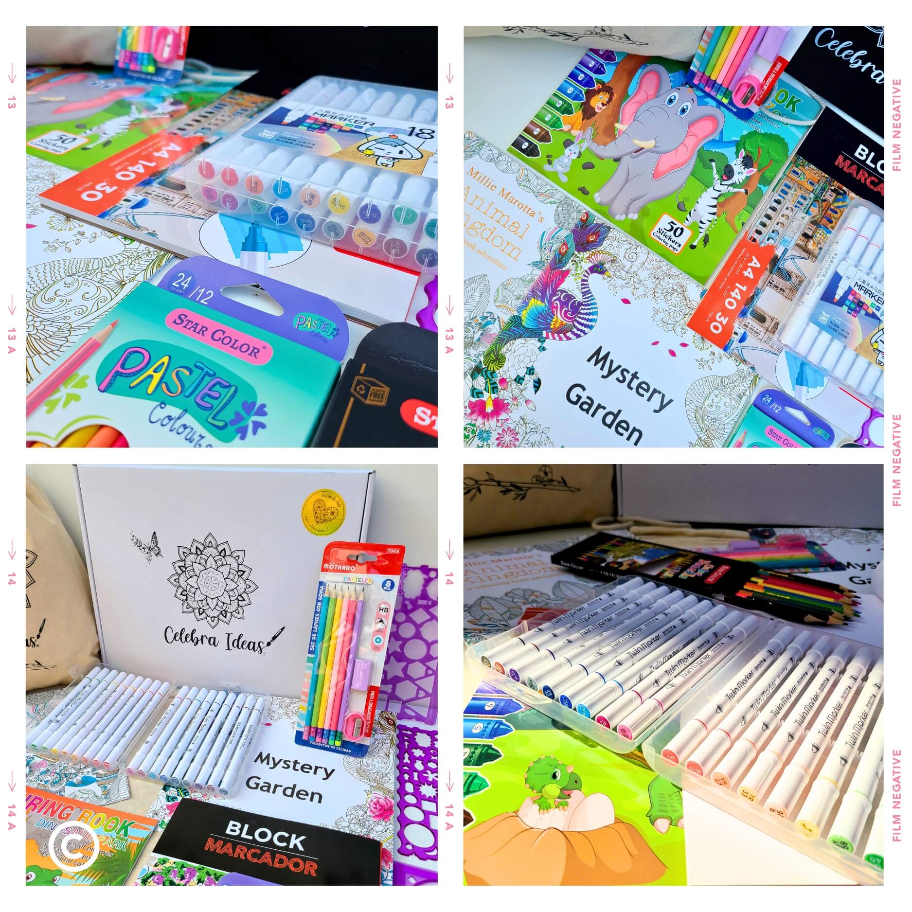 Set arte dibujo para pintar mandalas con marcadores kit 58 Piezas - Imagen 10