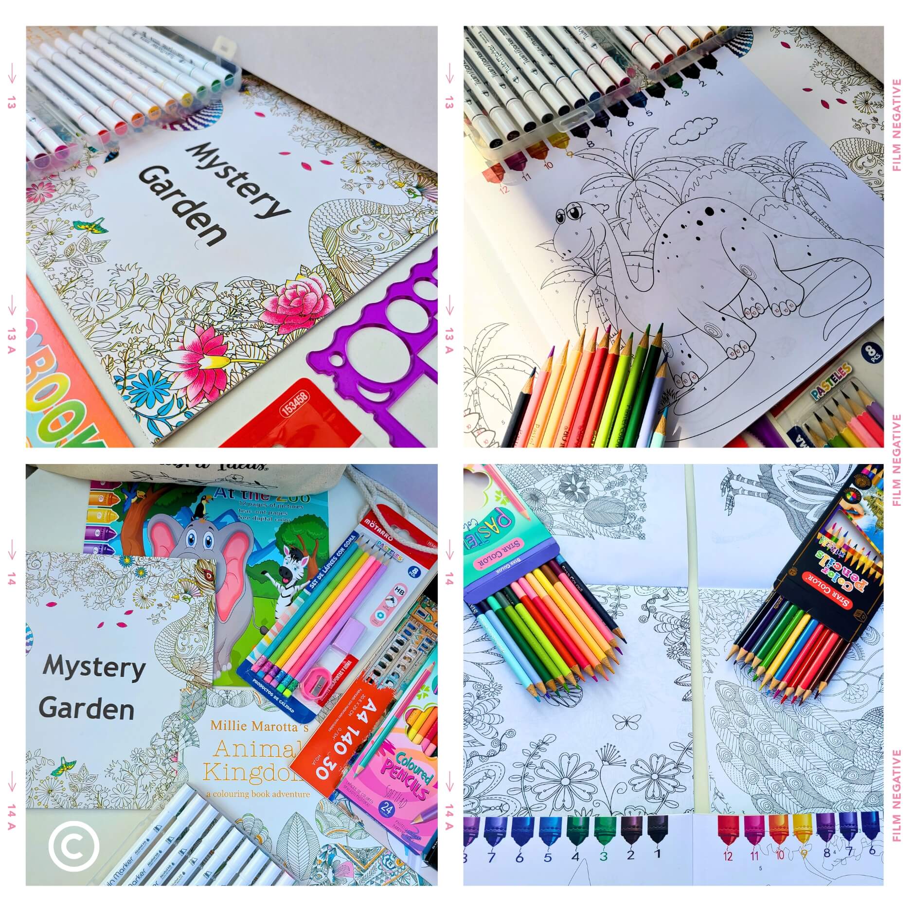 Set arte dibujo para pintar mandalas con marcadores kit 58 Piezas - Imagen 5