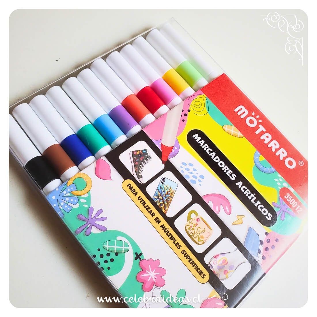 Marcadores Acrílicos – Set de 12 Colores - Imagen 3