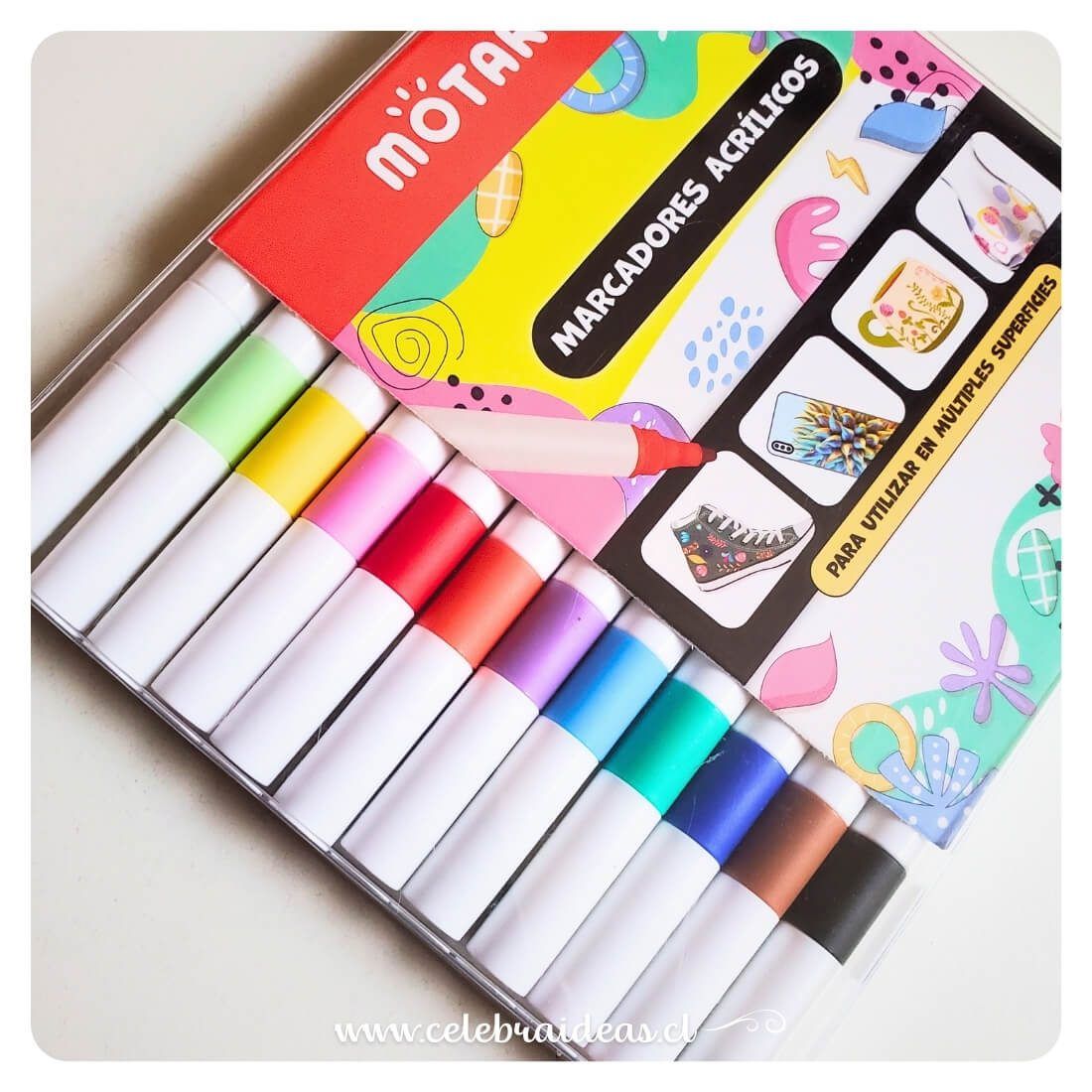 Marcadores Acrílicos – Set de 12 Colores - Imagen 4