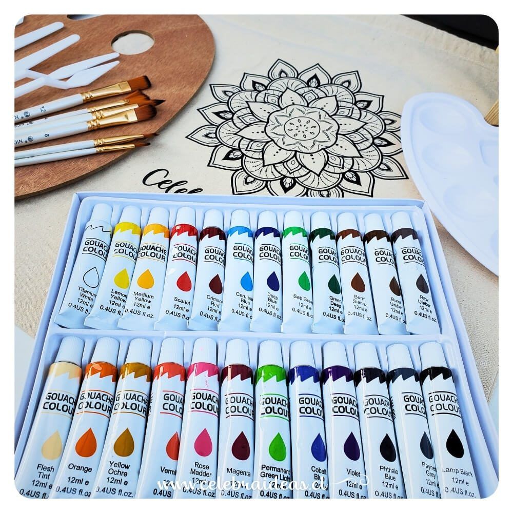 Set de 24 Témperas Gouache en Tubo – 12ml c/u - Imagen 2