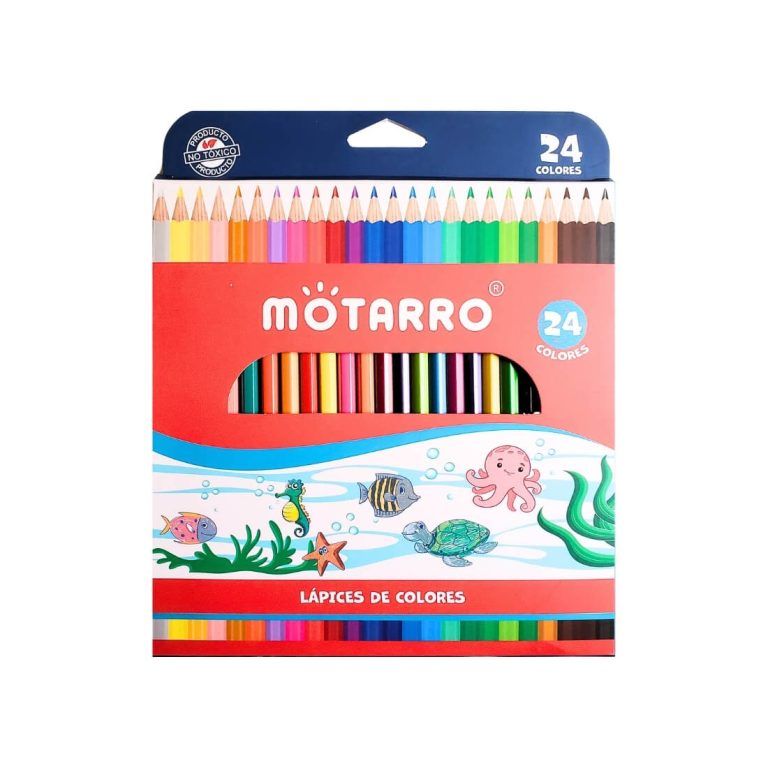 Lápices de Colores Set de 24 Tonos de Madera para
