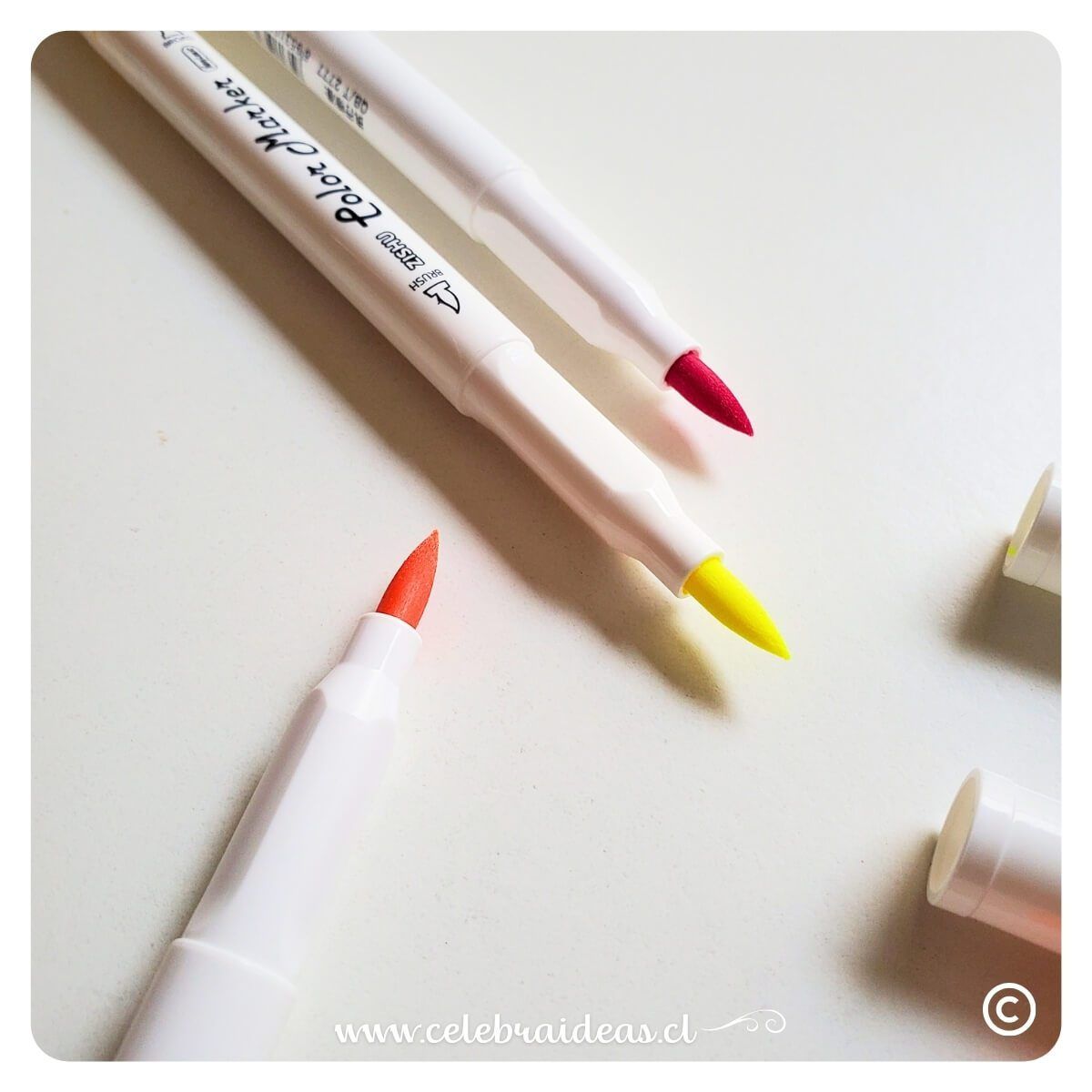 Marcadores artísticos doble punta 12 colores vivos - Imagen 2