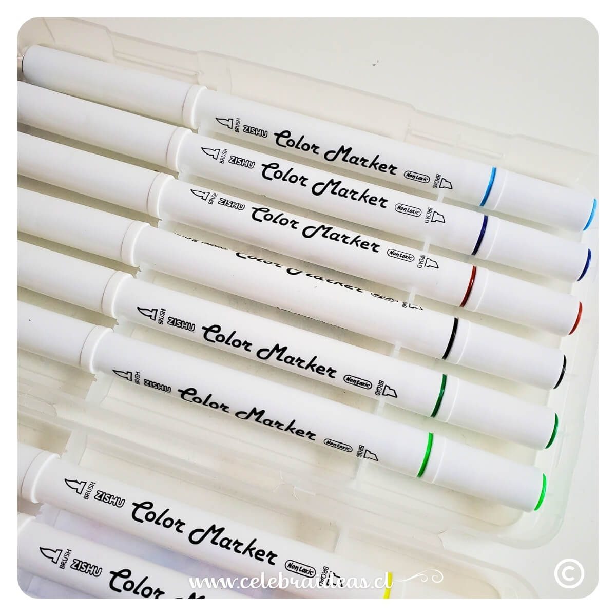 Marcadores artísticos doble punta 12 colores vivos - Imagen 4