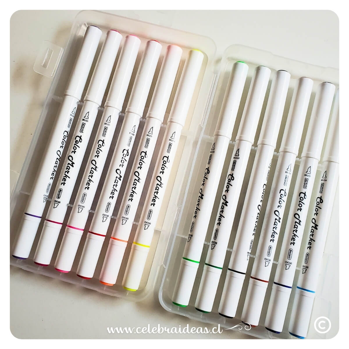 Marcadores artísticos doble punta 12 colores vivos - Imagen 5