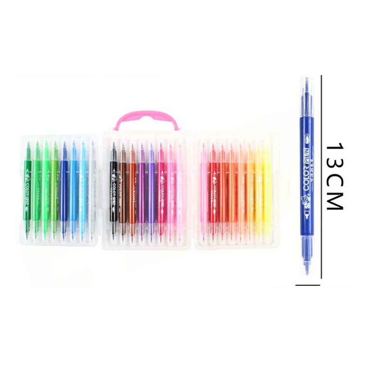 Set Marcadores Doble Punta 24 Colores Motarro - Imagen 5