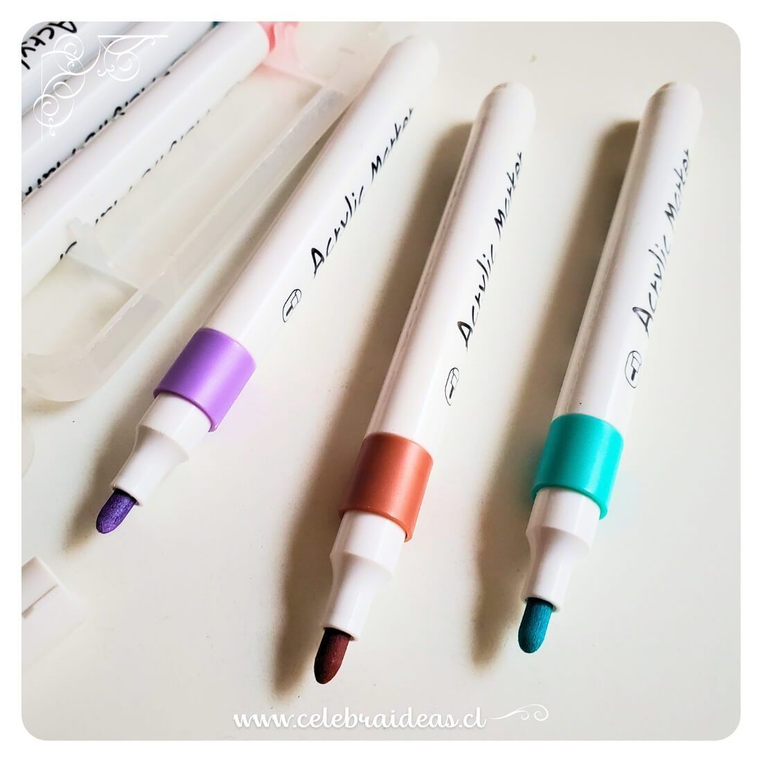 Marcadores Acrílicos 24 Colores – Estuche Rígido - Imagen 4