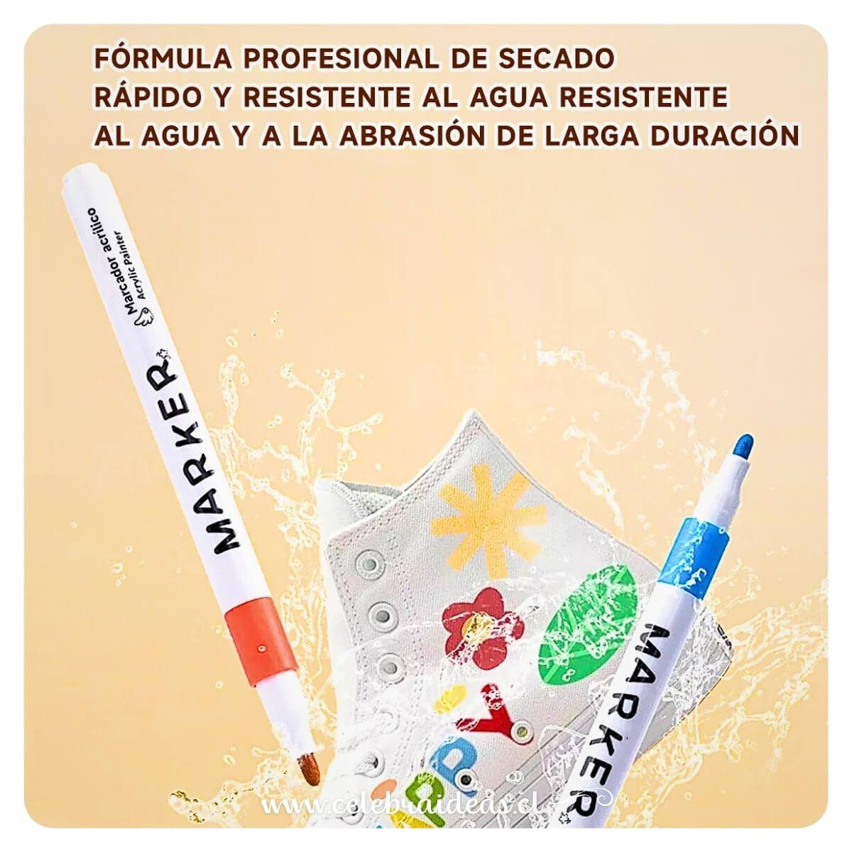 Marcadores Acrílicos 60 Colores – Estuche Rígido - Imagen 4