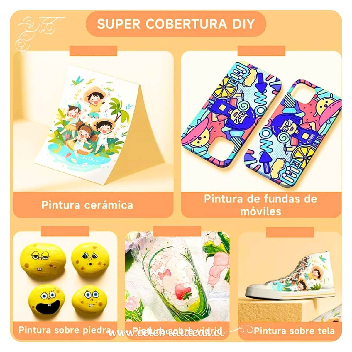 Marcadores Acrílicos 60 Colores – Estuche Rígido - Imagen 5