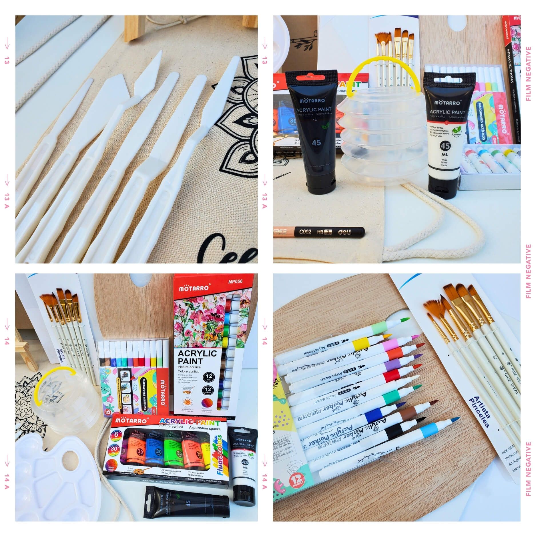 Set de Arte kit Acrílicos con 6 Colores Flúor y Bastidores - Imagen 8